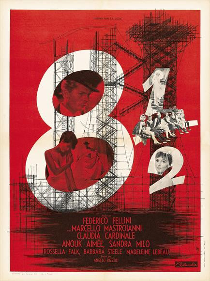 8 1/2 Movie Poster Print (27 x 40) - Classic Cinema Art