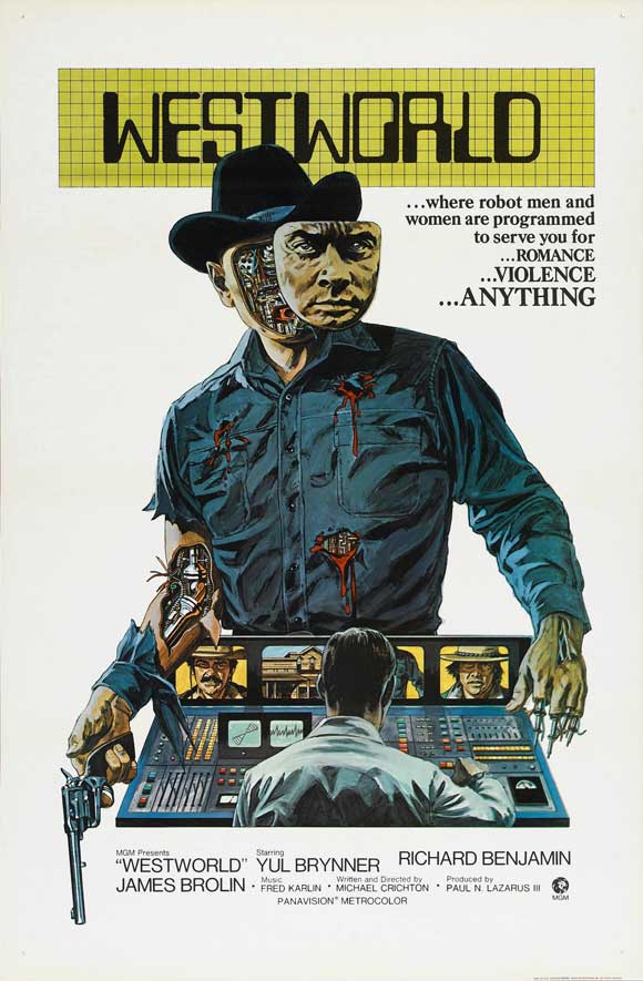 Westworld Movie Poster Print showcasing sci-fi art
