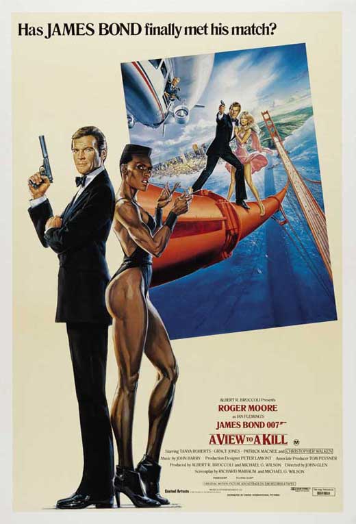 A View to a Kill Movie Poster Print showcasing action and intrigue.