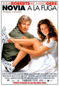 Runaway Bride Movie Poster Print featuring romantic comedy imagery.