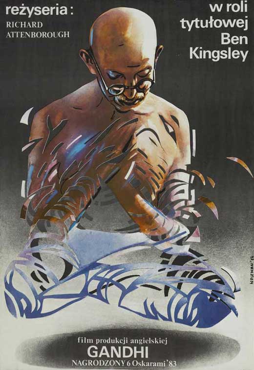 Gandhi Movie Poster Print showcasing Mahatma Gandhi's legacy.