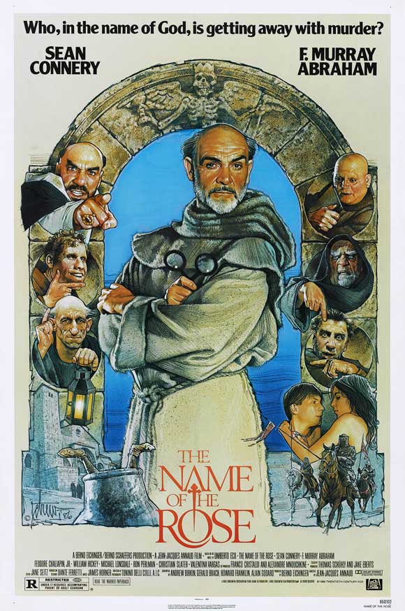 The Name of the Rose Movie Poster Print featuring medieval intrigue.