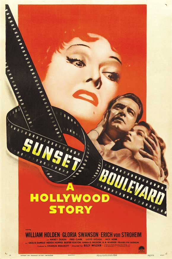 Sunset Blvd. Movie Poster Print featuring classic cinematic design.