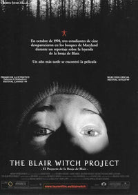 The Blair Witch Project Movie Poster Print featuring eerie woods imagery.