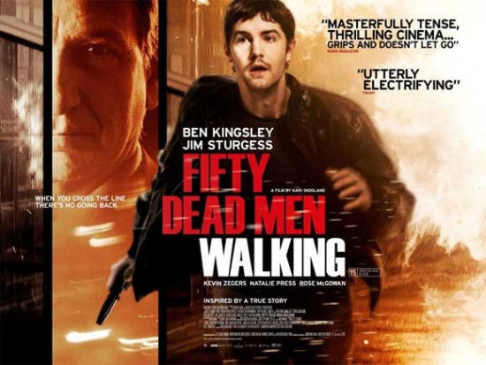 Fifty Dead Men Walking Movie Poster Print showcasing dramatic film artwork