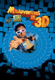 'Misadventures in 3D' movie poster print, colorful design, perfect for film lovers.