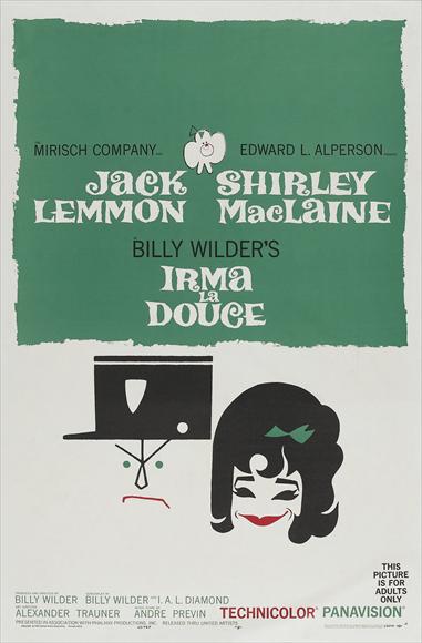 Irma La Douce Movie Poster Print featuring classic film art.