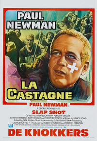 Slap Shot Movie Poster Print showcasing classic hockey comedy.