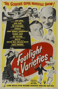 Footlight Varieties Movie Poster Print showcasing classic film art.
