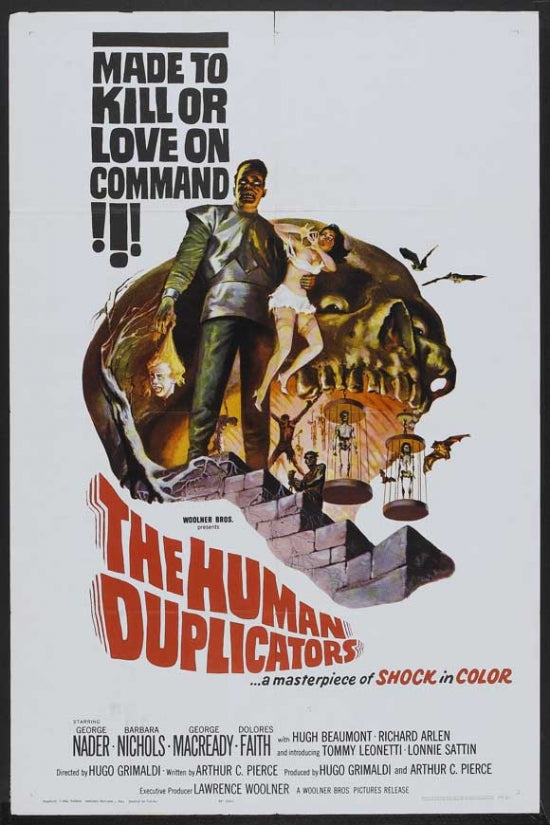 The Human Duplicators Movie Poster Print showcasing a classic sci-fi theme.