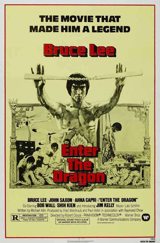 Enter the Dragon Movie Poster Print featuring Bruce Lee.