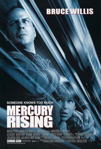 Mercury Rising Movie Poster Print showcasing suspenseful cinema art.