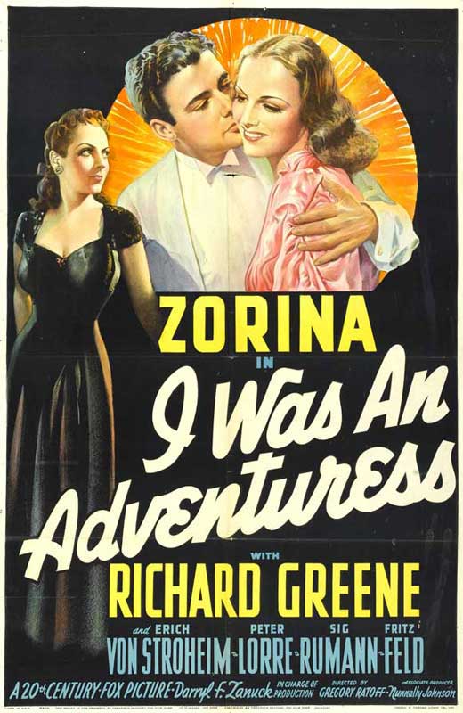 I Was an Adventuress Movie Poster Print showcasing vintage film art.