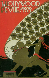 Hollywood Revue of 1929 Movie Poster Art featuring classic cinema design.