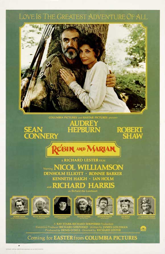 Robin and Marian Movie Poster Print featuring iconic characters from the classic film.