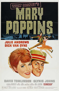 Mary Poppins Movie Poster Print featuring iconic imagery from the classic film.