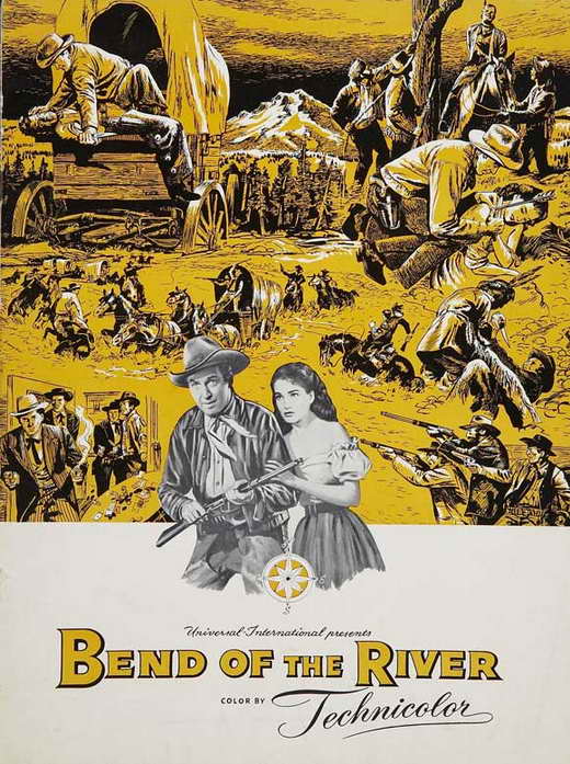 Bend of the River Movie Poster Print showcasing iconic film scenes.