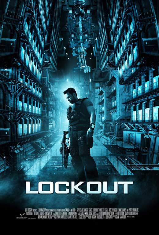 Lockout Movie Poster Print showcasing sci-fi action art.