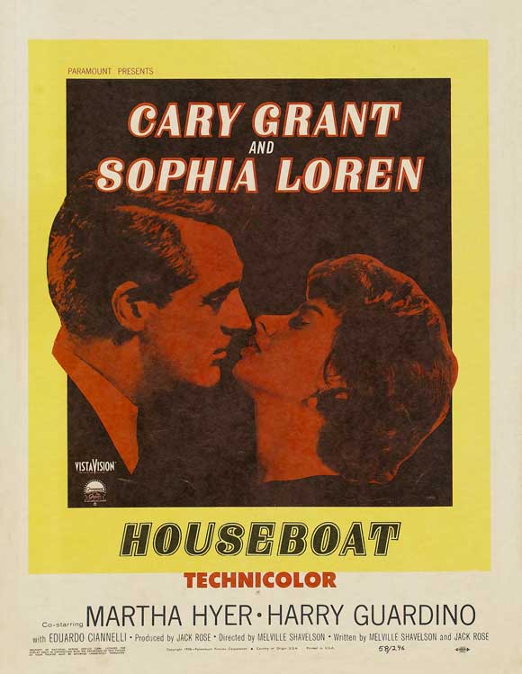 Houseboat Movie Poster Print showcasing classic cinematic charm.