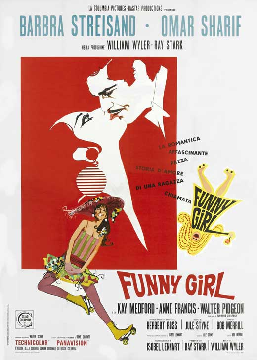 Funny Girl Movie Poster Print showcasing classic film art.