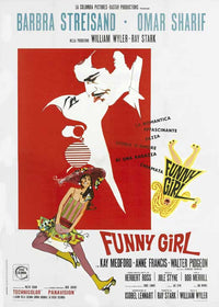 Funny Girl Movie Poster Print showcasing classic film art.