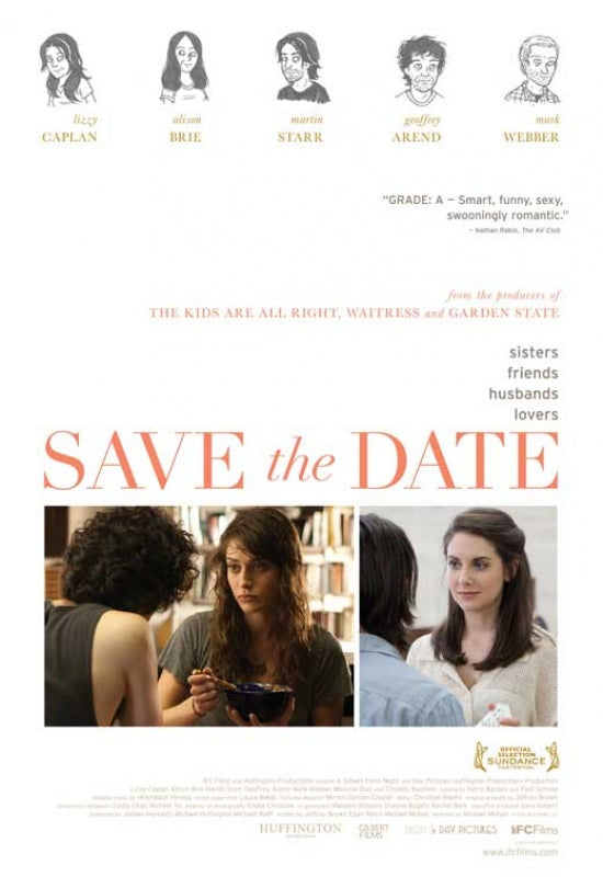 Save the Date Movie Poster showcasing vibrant design and colors.