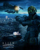 Alien Armageddon Movie Poster Print featuring intense sci-fi artwork.