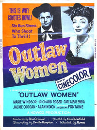 Outlaw Women Movie Poster Print showcasing Wild West adventure.