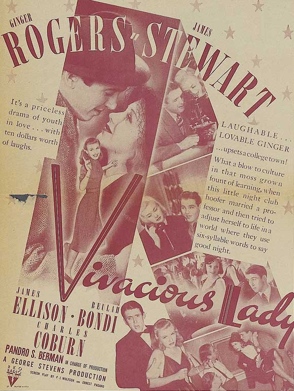 Vivacious Lady Movie Poster Print showcasing vibrant design.