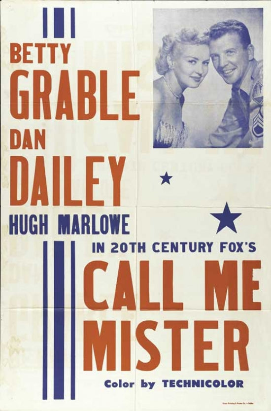 Call Me Mister Movie Poster Print on premium heavy stock paper.
