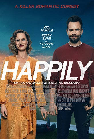 Happily Movie Poster Print showcasing vibrant colors and whimsical charm.