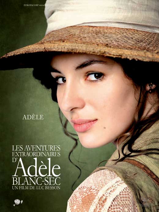 The Extraordinary Adventures of Adele Blanc-Sec Movie Poster Print featuring vibrant colors and adventure theme.