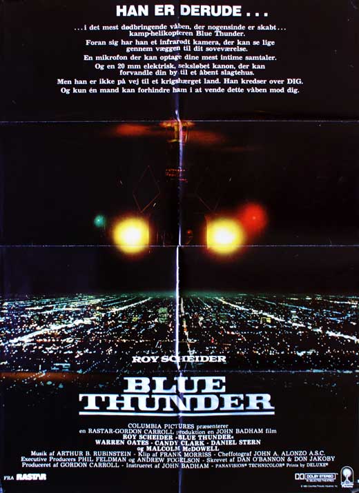 Blue Thunder Movie Poster Print showcasing aerial action and drama.