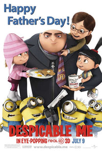 Despicable Me Movie Poster Print featuring Gru and Minions, 11 x 17.