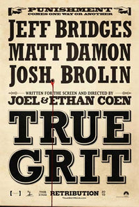 True Grit Movie Poster featuring iconic Western film art.