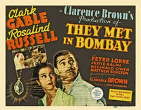 They Met in Bombay Movie Poster Print featuring classic film design.