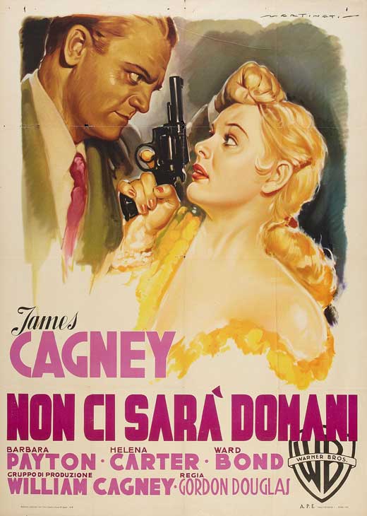 Kiss Tomorrow Goodbye movie poster print showcasing classic film noir imagery.