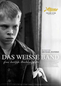 The White Ribbon movie poster showcasing a haunting visual art piece.