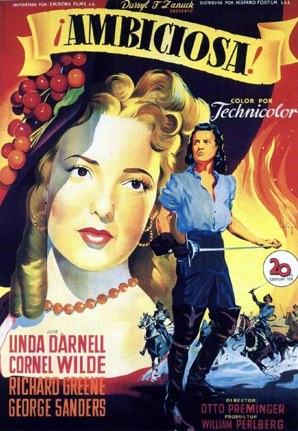 Forever Amber Movie Poster Print showcasing classic film aesthetics.