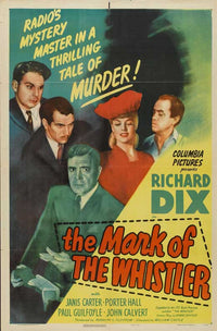 The Mark of the Whistler movie poster print featuring captivating artwork.