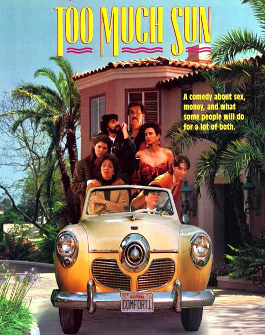 Too Much Sun Movie Poster Print featuring vibrant colors and striking imagery.