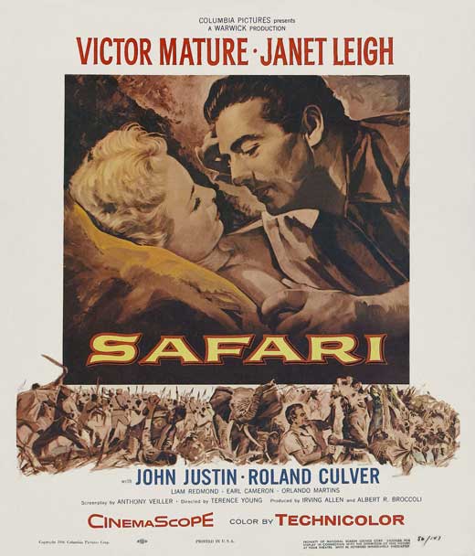 Safari Movie Poster Print showcasing wildlife adventure.