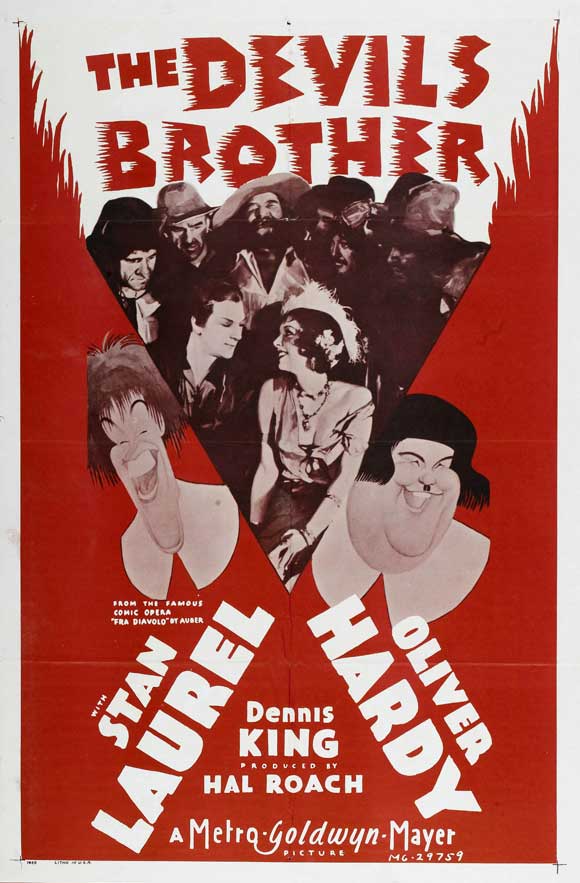 The Devil's Brother Movie Poster Print showcasing classic comedy film art.