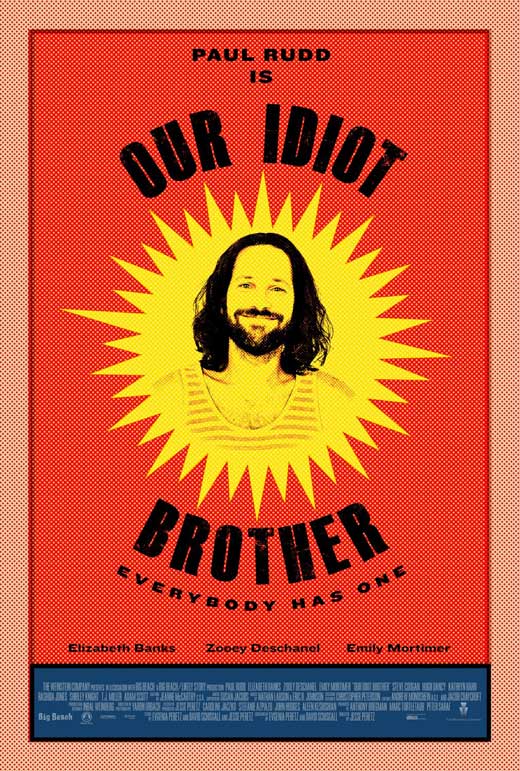 Our Idiot Brother Movie Poster Print showcasing vibrant colors and fun design.