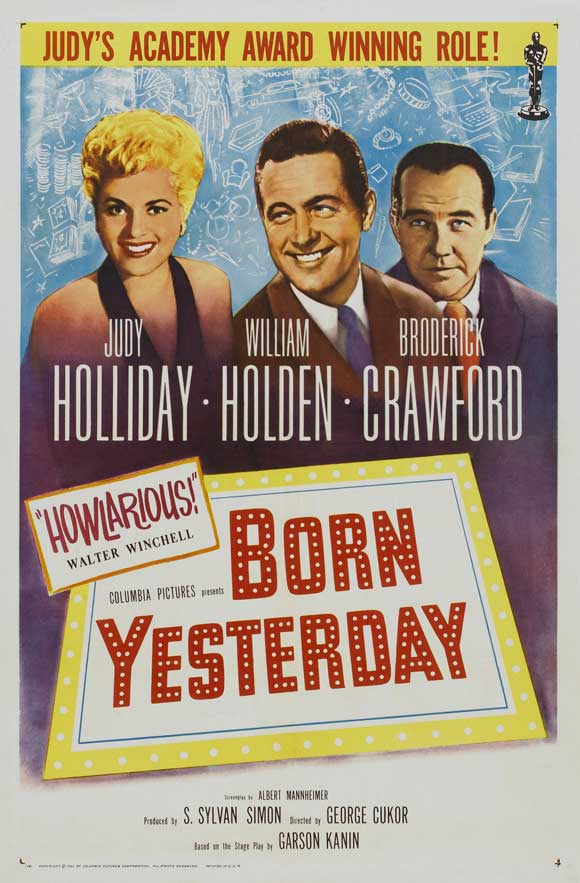Born Yesterday Movie Poster Print showcasing classic film artwork.