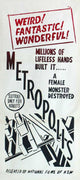 Metropolis Movie Poster Print showcasing iconic sci-fi artwork.
