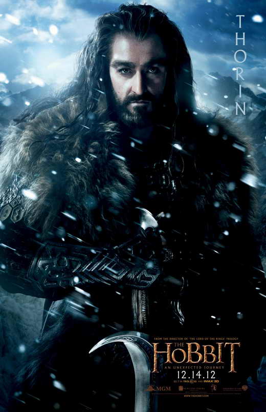 The Hobbit: An Unexpected Journey movie poster print showcasing Middle-earth.