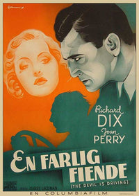 The Devil Is Driving Movie Poster Print featuring dramatic imagery.
