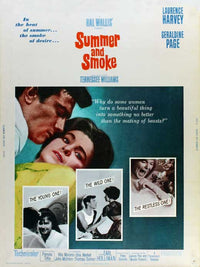 Summer and Smoke Movie Poster Print featuring dramatic artwork.