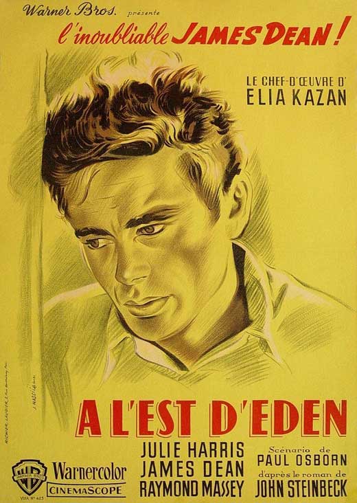 East of Eden movie poster print showcasing classic cinematic design.